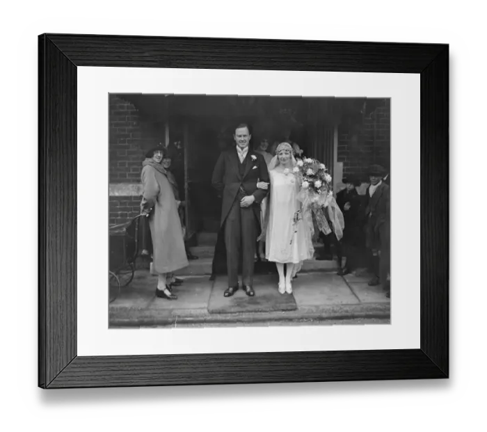 Framed Print : Wedding of Mr Gordon Cosmo Touche ( Son of Sir George Touche ) and Miss Ruby Macpherson Framed Print : Wedding of Mr Gordon Cosmo Touche ( Son of Sir George Touche ) and Miss Ruby Macpherson