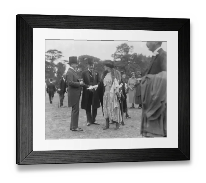 Framed Print : Polo at Hurlingham Mr Foxhall King talking to Lord and Lady Ludlow