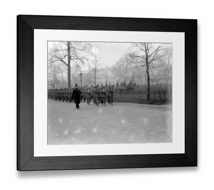 Framed Print : Route March of the Women Volunteer Reserve. 1914 - 1918