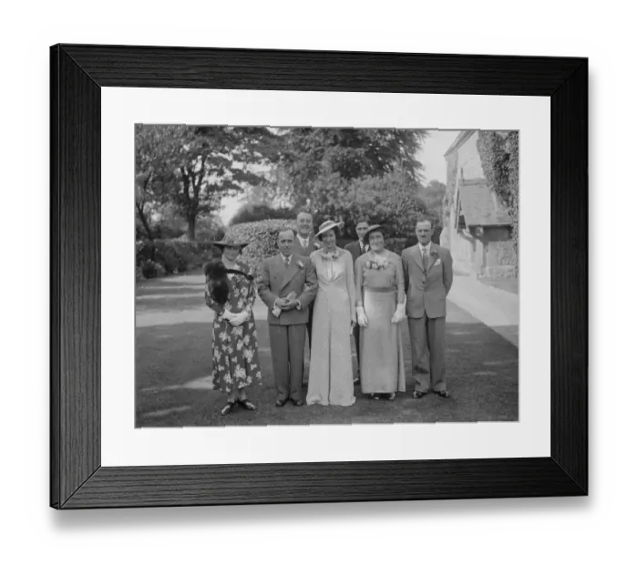Framed Print : Fowden and Paige wedding. The parent group. 4 September 1937 Framed Print : Fowden and Paige wedding. The parent group. 4 September 1937