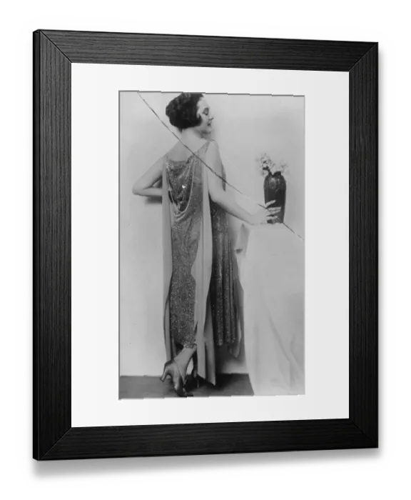 Framed Print : Baroness as mannequin. Baroness Brunet, now employed as a mannequin in the Rue