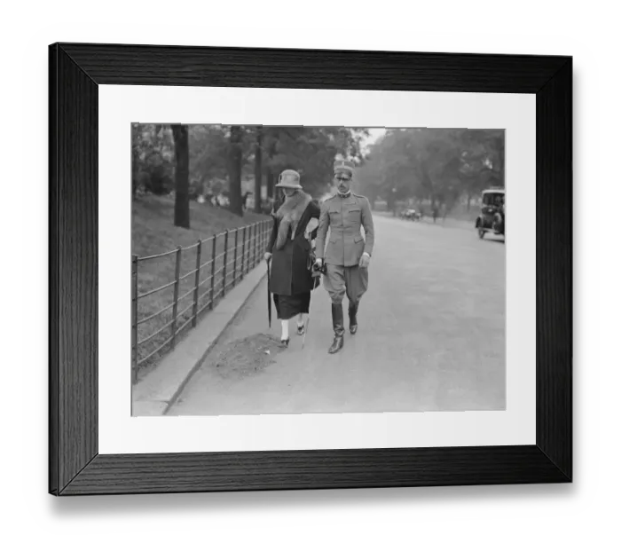 Framed Print : The Count Di Gergolo and Princess Yolanda in the park 22 June 1923 Framed Print : The Count Di Gergolo and Princess Yolanda in the park 22 June 1923