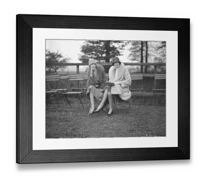 Framed Print : Polo at Ranelagh. The Misses Owen and Molly Le Bas. 2 May 1928 Framed Print : Polo at Ranelagh. The Misses Owen and Molly Le Bas. 2 May 1928