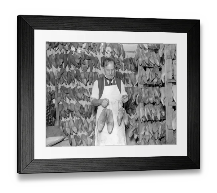Framed Print : Last and shoe making at W. H. Smith, Sloane Street. Two models of ladies feet Framed Print : Last and shoe making at W. H. Smith, Sloane Street. Two models of ladies feet