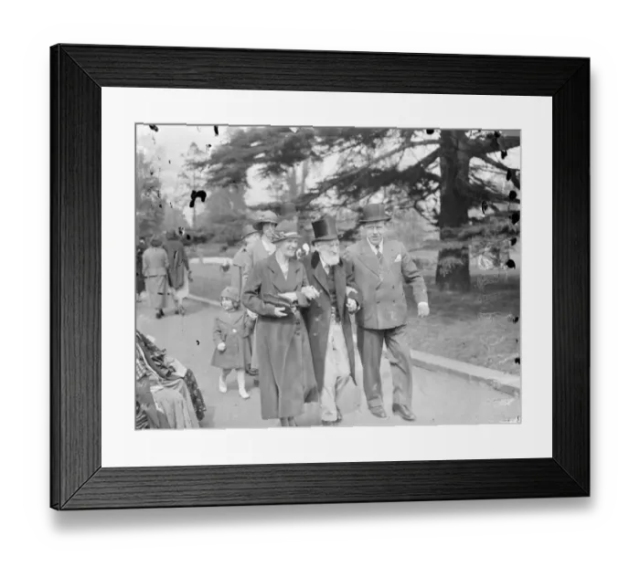 Framed Print : T J Robins and Mr Jackson take a stroll. 1935