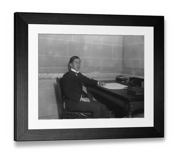 Framed Print : Princes Son at Embassy Mr Iyesasa Tokugawa, who has just taken up his duties Framed Print : Princes Son at Embassy Mr Iyesasa Tokugawa, who has just taken up his duties