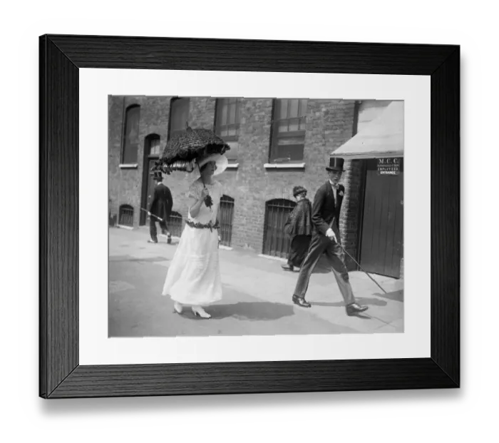 Framed Print : At Eton and Harrow cricket match at Lords, London Lady Mary Thynne and the Earl