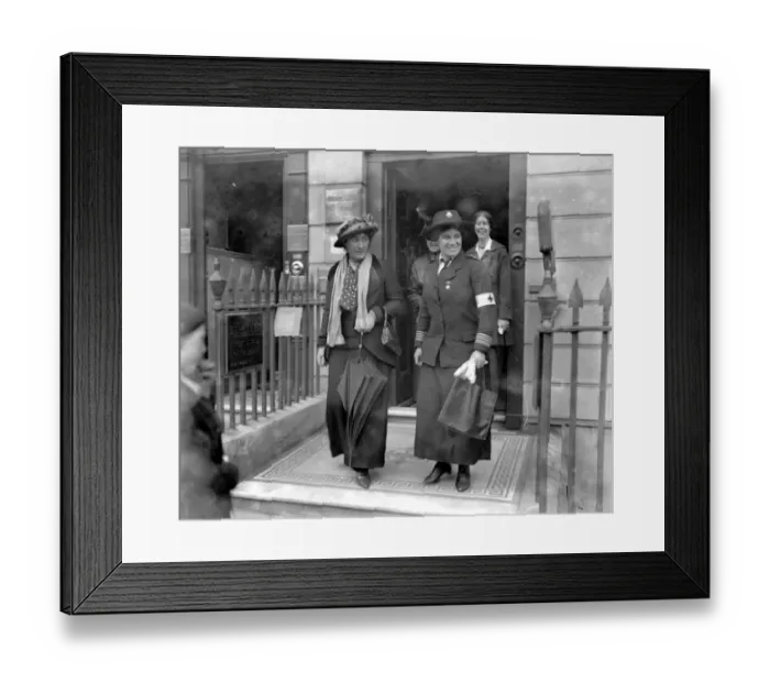 Framed Print : War Babies Conference. Mrs Thesiger (on left) and Mrs Dick. 1914 - 1918 Framed Print : War Babies Conference. Mrs Thesiger (on left) and Mrs Dick. 1914 - 1918