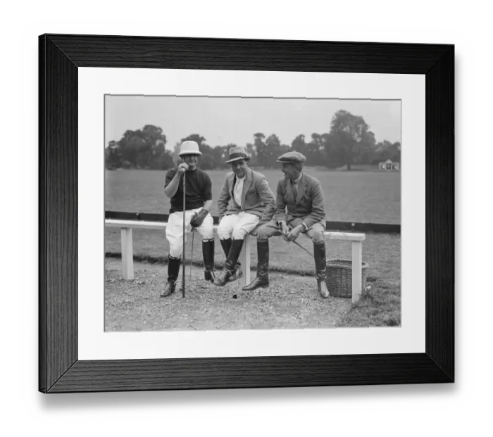 Framed Print : Ranelagh Polo club -County Polo Week W B Duckworth, Captain C M Barton and Major Framed Print : Ranelagh Polo club -County Polo Week W B Duckworth, Captain C M Barton and Major