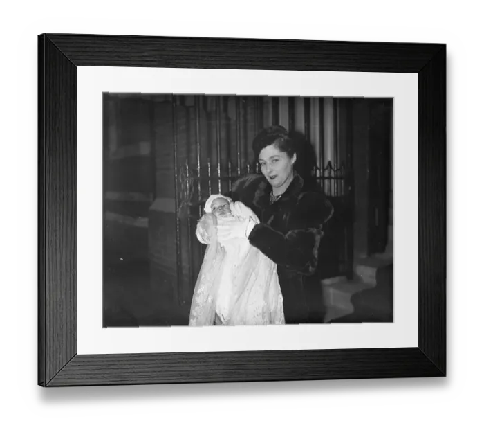 Framed Print : Mrs A H Walker and her infant son, Arthur William, after the latters christening Framed Print : Mrs A H Walker and her infant son, Arthur William, after the latters christening