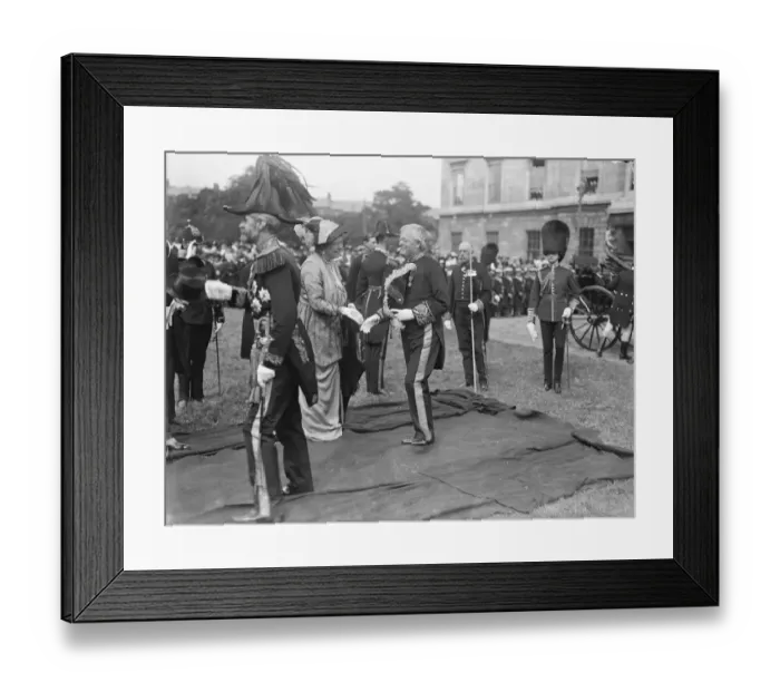 Framed Print : Civic Exhibition at Dublin Lady Aberdeen recieves Mr Birrell Framed Print : Civic Exhibition at Dublin Lady Aberdeen recieves Mr Birrell