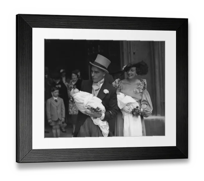 Framed Print : Mr Richard and Dr Irene Kenworthy Gayus with their infant son and daughter ( Gay Framed Print : Mr Richard and Dr Irene Kenworthy Gayus with their infant son and daughter ( Gay