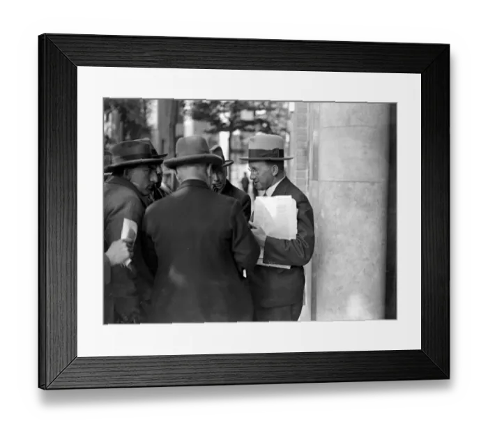 Framed Print : T. U. C. meeting at Transport House. Mr Herbert Morrison. 8 April 1936 Framed Print : T. U. C. meeting at Transport House. Mr Herbert Morrison. 8 April 1936