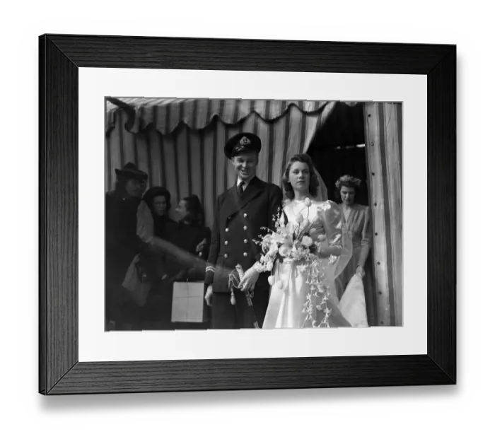 Framed Print : The wedding of Lieutenant D Shankland, RN, and Miss A Akers Douglas at St Georges Church Framed Print : The wedding of Lieutenant D Shankland, RN, and Miss A Akers Douglas at St Georges Church
