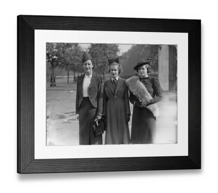 Framed Print : Hat parade in St Jamess Park. Three. Strangely assorted and original hat fashions