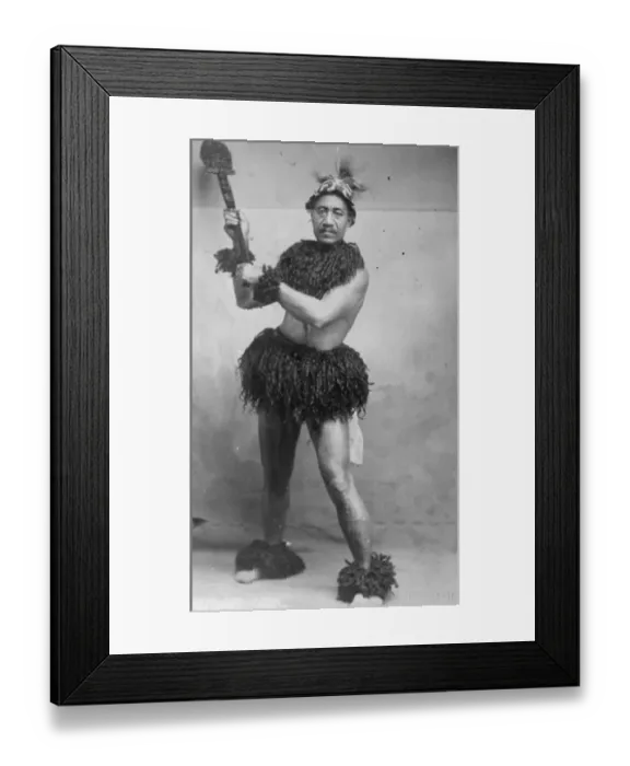 Framed Print : Never pressed by tailors. A gentleman of the Marquesas Islands wearing a costume Framed Print : Never pressed by tailors. A gentleman of the Marquesas Islands wearing a costume