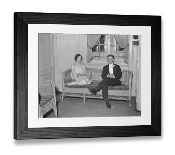 Framed Print : South Hants county ball aboard SS Majestic at Southampton Miss Rosemary and Mr
