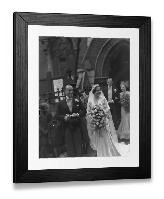 Framed Print : Wedding of Lieutenant Commander Richard R Harris, RN, and Miss Elisabeth Mumford Framed Print : Wedding of Lieutenant Commander Richard R Harris, RN, and Miss Elisabeth Mumford