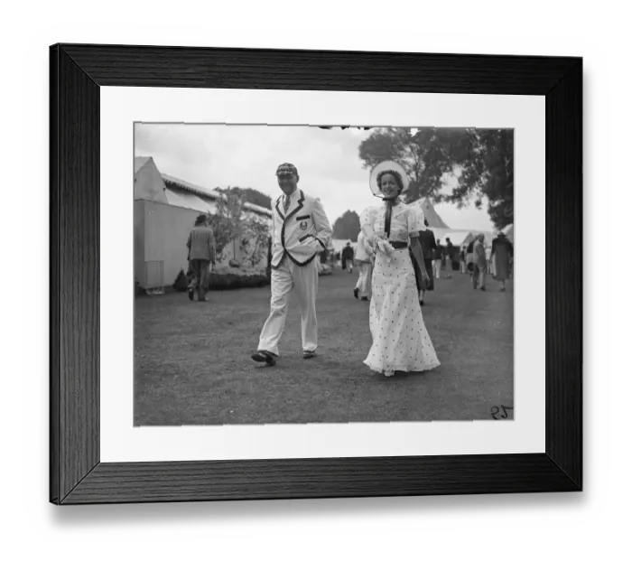 Framed Print : Mr and Mrs Wilfred Boulton at the Henley Royal Regatta. 1 July 1937 Framed Print : Mr and Mrs Wilfred Boulton at the Henley Royal Regatta. 1 July 1937