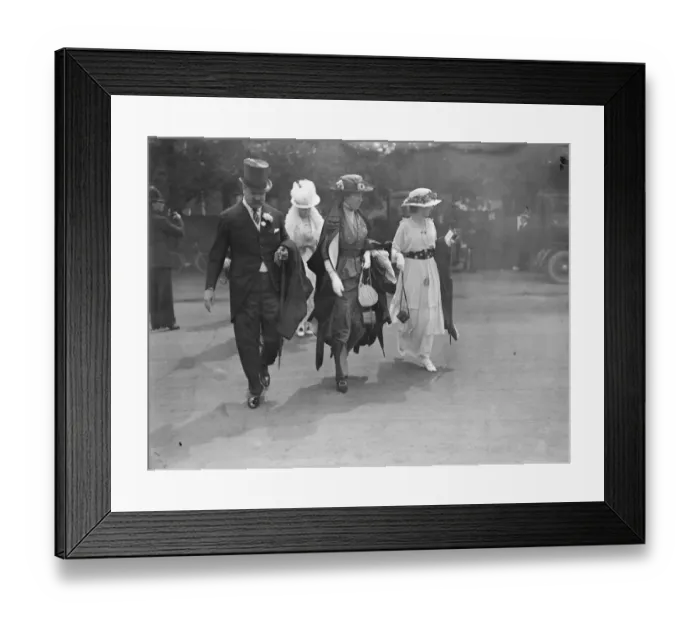Framed Print : Lord and Lady Derby arriving at Royal Ascot Races