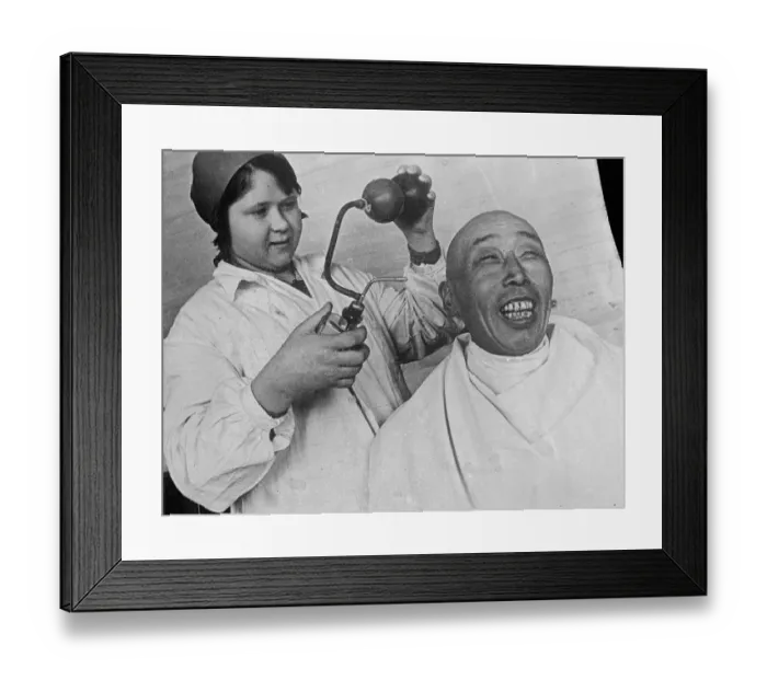 Framed Print : Original caption: He likes the spray! Oriental impassiveness gave place to a broad Framed Print : Original caption: He likes the spray! Oriental impassiveness gave place to a broad