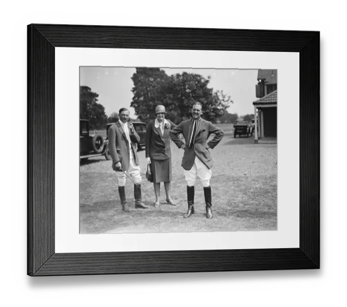 Framed Print : Ranelagh Polo club - Navy versus Air Force Match Squadron leader Waller, Mrs Framed Print : Ranelagh Polo club - Navy versus Air Force Match Squadron leader Waller, Mrs