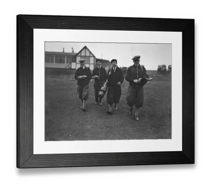 Framed Print : Arsenal Football Club players on the Dyke golf links at Brighton. Tom Parker Framed Print : Arsenal Football Club players on the Dyke golf links at Brighton. Tom Parker