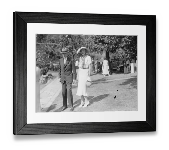 Framed Print : Lady Crossfields tennis club party at Highgate Colonel Morrison Bell and Miss