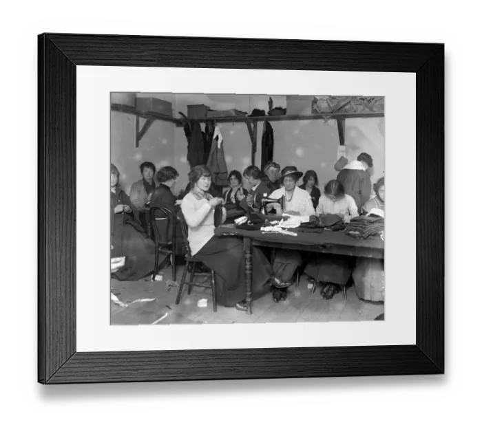 Framed Print : Tree Arts Club War emergency work rooms. 1914 - 1918 Framed Print : Tree Arts Club War emergency work rooms. 1914 - 1918