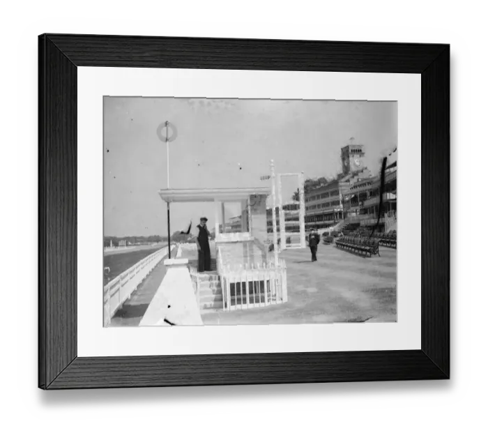 Framed Print : Royal Ascot prepares. With many innovations, as Scott is preparing for the opening