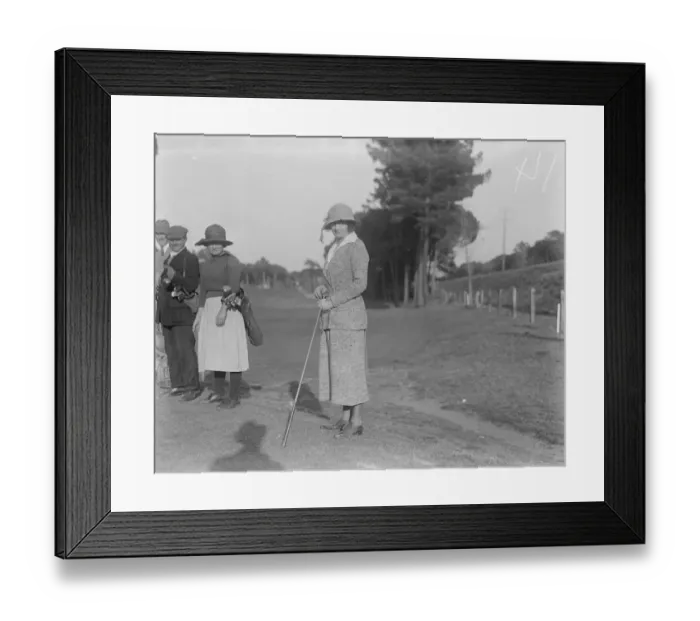 Framed Print : International Society at Cannes Golf Club. Mrs Drexel Paul. 26 January 1921