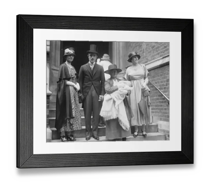 Framed Print : Christening of baby daughter of Sir Trevor and Lady Wheeler Lady Birch ( Mother of Lady Wheeler ) Framed Print : Christening of baby daughter of Sir Trevor and Lady Wheeler Lady Birch ( Mother of Lady Wheeler )