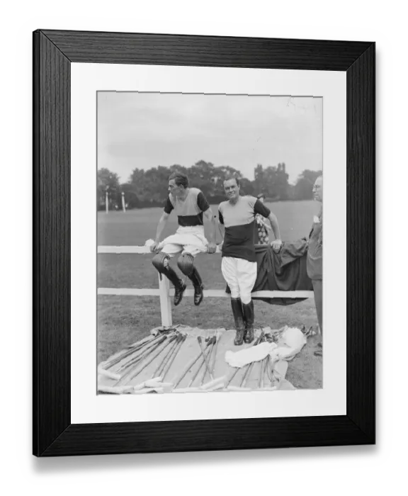 Framed Print : Hurlingham- Texas Rangers V Jaguars Hon W K Robs, and Mrs Sandford 25 June 1938