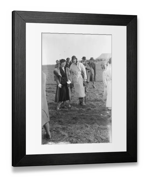 Framed Print : Rutland point to point at Long Clawson. Miss Nancy Hecksher and Miss Rosemary Bonskell