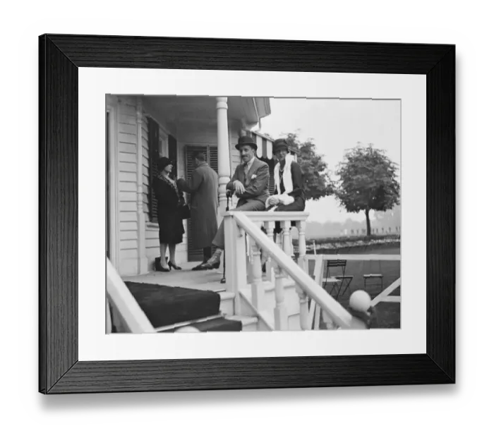Framed Print : Ranelagh - Coronation Cup Final. King Alfonso and Duchess of Peneranda. 1927 Framed Print : Ranelagh - Coronation Cup Final. King Alfonso and Duchess of Peneranda. 1927