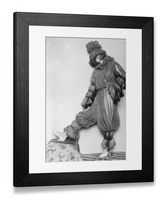 Framed Print : The latest in fancy dress. Miss Betty Brook, an English girl who is starring in Framed Print : The latest in fancy dress. Miss Betty Brook, an English girl who is starring in
