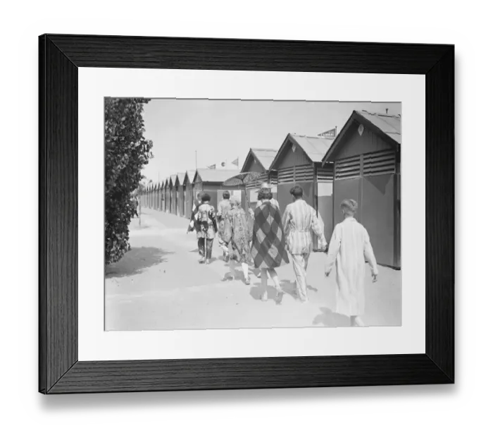 Framed Print : Bathing parade on the Lido 1927 Framed Print : Bathing parade on the Lido 1927