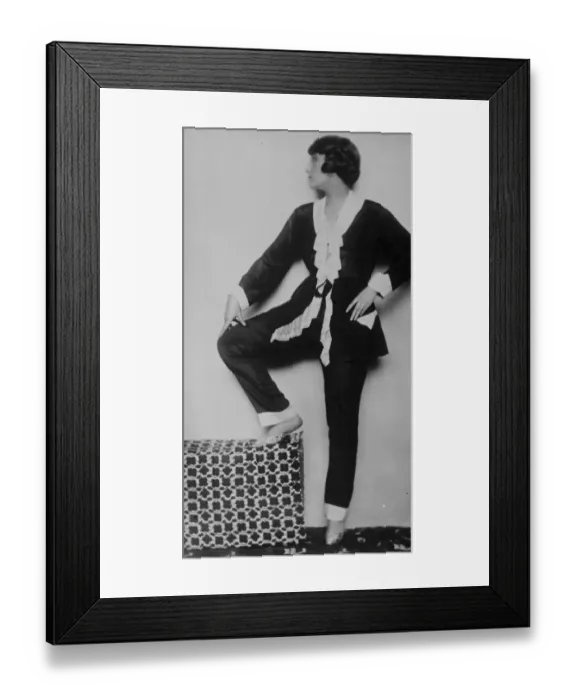 Framed Print : The M Aimez Vous. Mme Josa Morgan photographed wearing one of the quaint Framed Print : The M Aimez Vous. Mme Josa Morgan photographed wearing one of the quaint