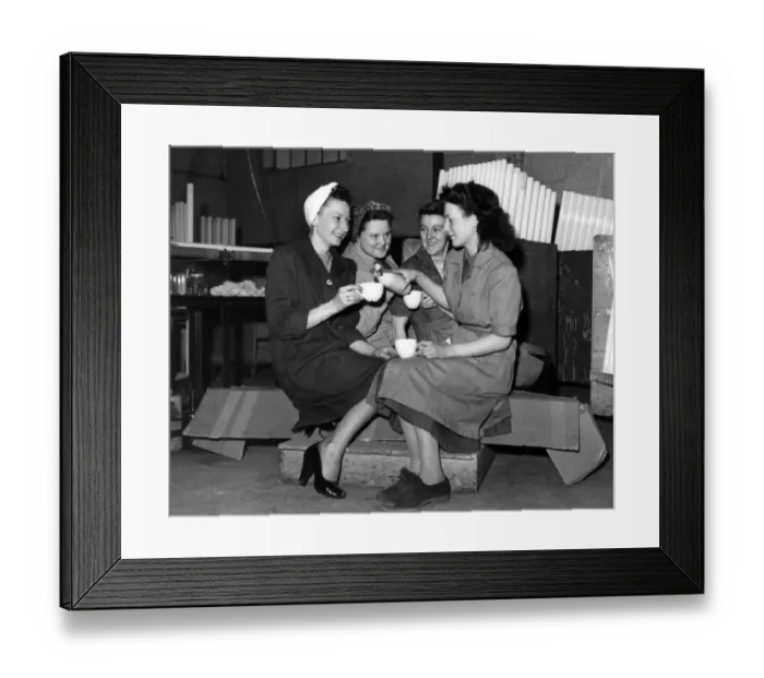 Framed Print : British and American girls change places for better understanding. Spennymoor Framed Print : British and American girls change places for better understanding. Spennymoor