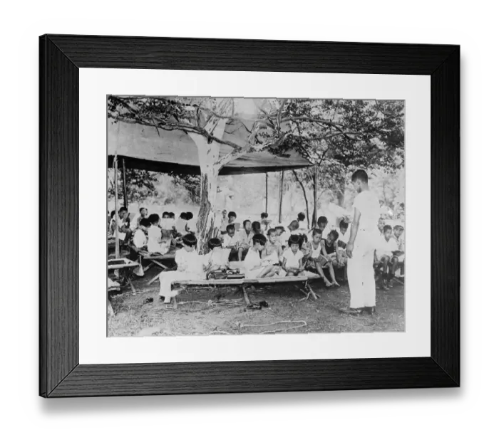 Framed Print : Japanese open air school Framed Print : Japanese open air school