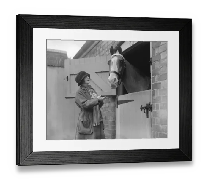Framed Print : Mrs Ian Bullough ( Miss lily Elsie ) at her new home, Drury lane farm, Gloucestershire Framed Print : Mrs Ian Bullough ( Miss lily Elsie ) at her new home, Drury lane farm, Gloucestershire