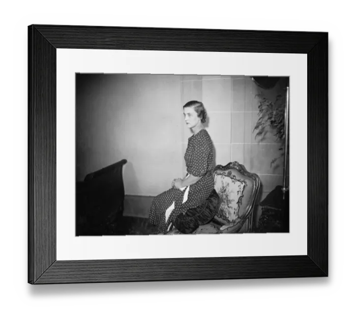 Framed Print : Princess Marina tries on a trousseau gown 14 September 1934 Framed Print : Princess Marina tries on a trousseau gown 14 September 1934