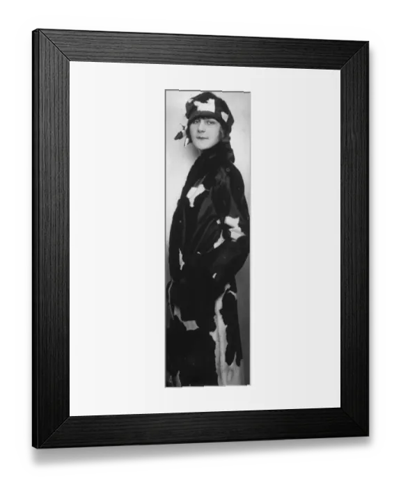 Framed Print : Introducer of the cowskin coat. Miss Ziegler, one of the most fashionable girls Framed Print : Introducer of the cowskin coat. Miss Ziegler, one of the most fashionable girls
