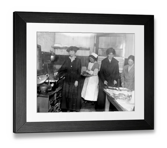 Framed Print : Lady Muriel Paget. society ladies help in invalid kitchen s. These kitchens were