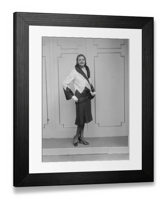 Framed Print : The fashion exhibition at Olympia. Miss Joan Adams, who represented England in Framed Print : The fashion exhibition at Olympia. Miss Joan Adams, who represented England in