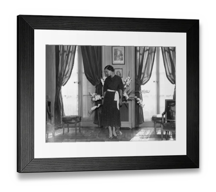 Framed Print : Princess Marina tries on a trousseau gown 14 September 1934 Framed Print : Princess Marina tries on a trousseau gown 14 September 1934