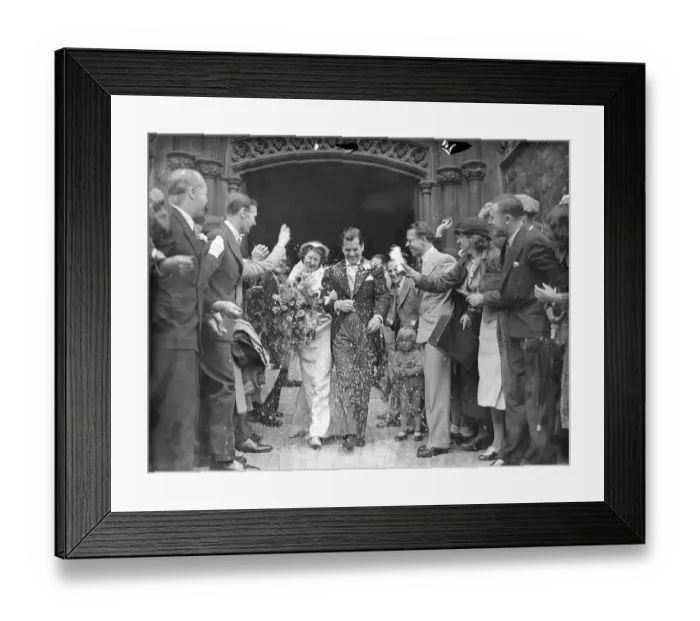 Framed Print : Henry Hall Gives Bride Away At Wedding Of Bert Yarlet, BBC Dance Orchestra Vocalist Henry Framed Print : Henry Hall Gives Bride Away At Wedding Of Bert Yarlet, BBC Dance Orchestra Vocalist Henry