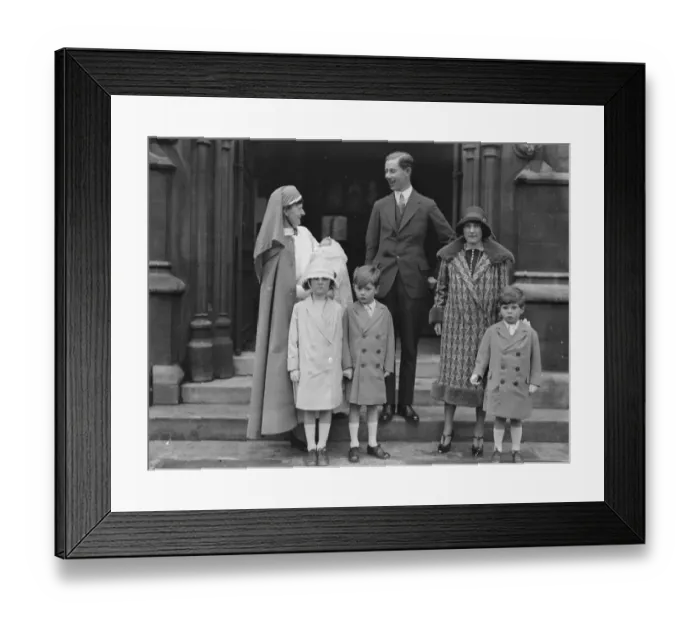 Framed Print : Christening of infant son of Mr and the Hon Mrs St Aubyn at St James church, Paddington Framed Print : Christening of infant son of Mr and the Hon Mrs St Aubyn at St James church, Paddington