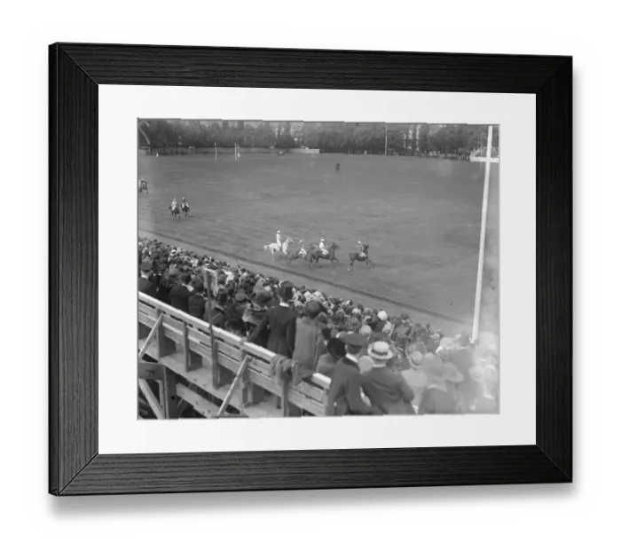 Framed Print : Polo at the Hurlingham Club. Spectators watching the play on the field. 19 May 1921 Framed Print : Polo at the Hurlingham Club. Spectators watching the play on the field. 19 May 1921