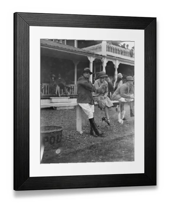 Framed Print : Ranelagh Polo club - Mr David and Mrs Js Barton 3 July 1928 Framed Print : Ranelagh Polo club - Mr David and Mrs Js Barton 3 July 1928